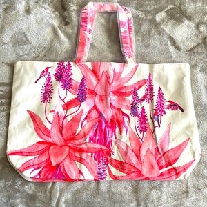 New! Spring fling  canvas Tote bag  19W x 12 1/2 L